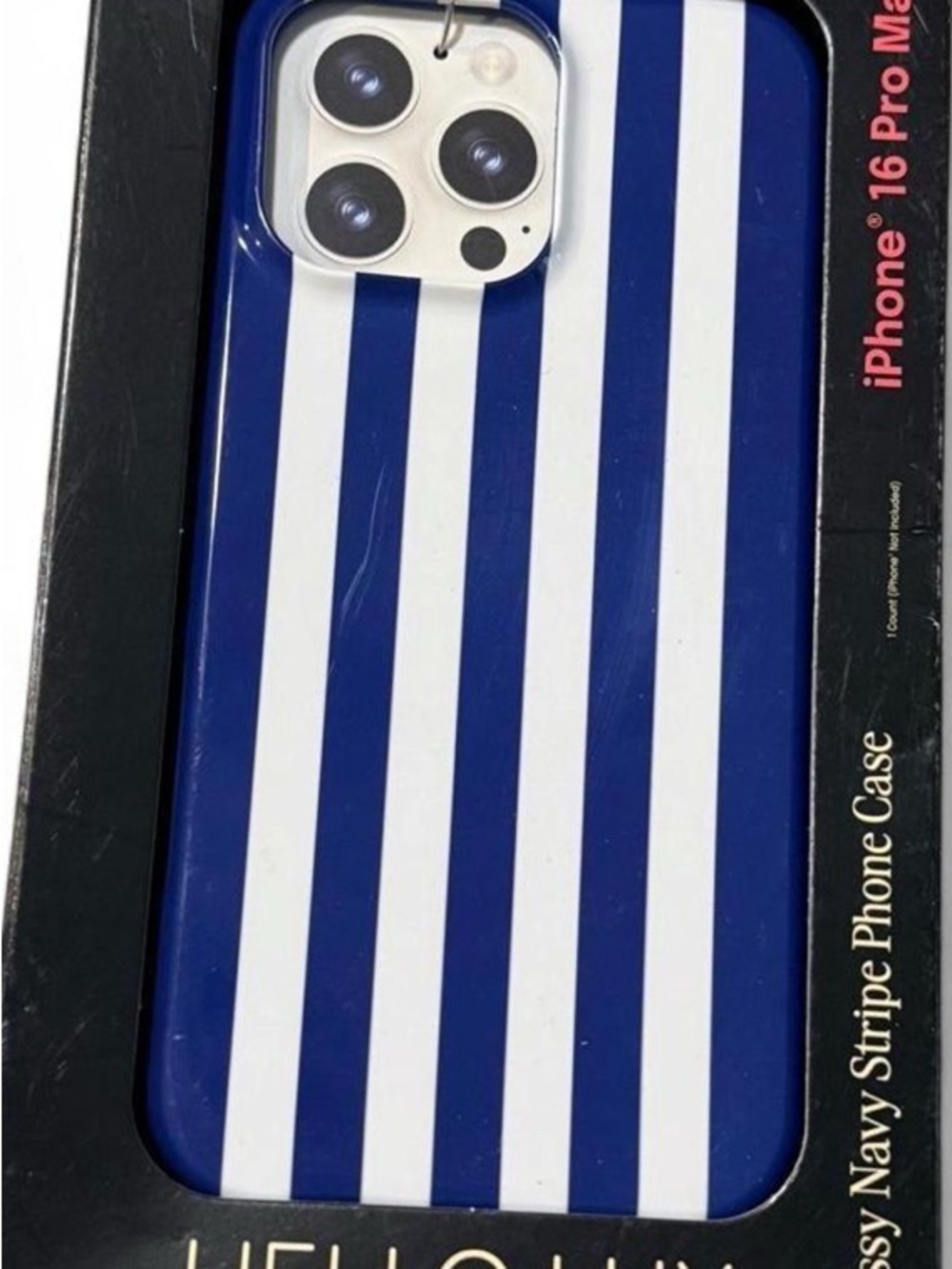 Navy Stripe Phone Case for iPhone 14 Pro